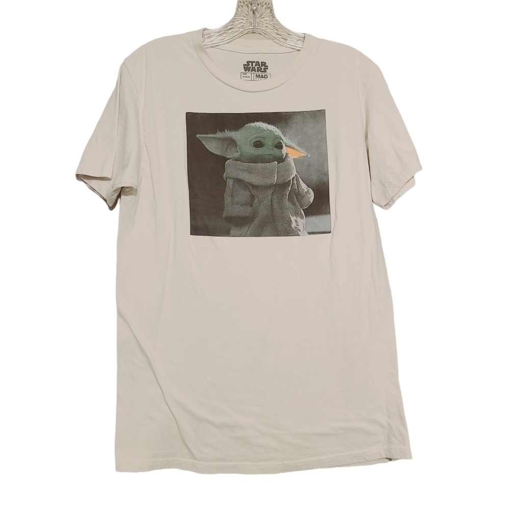 Star Wars | Women's Cream Mandalorian T-Shirt (Size Medium)